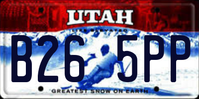 UT license plate B265PP