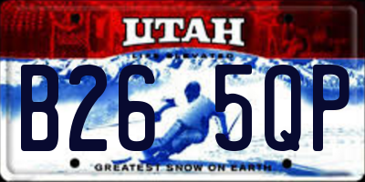 UT license plate B265QP