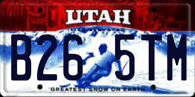 UT license plate B265TM