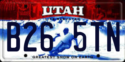 UT license plate B265TN