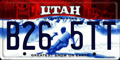 UT license plate B265TT