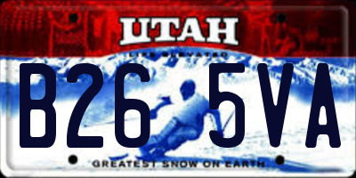 UT license plate B265VA