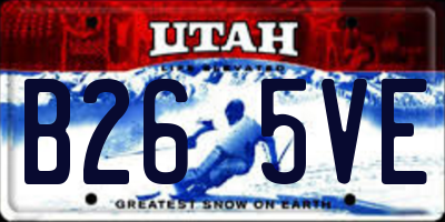 UT license plate B265VE