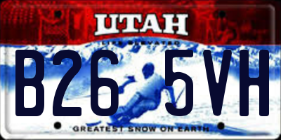 UT license plate B265VH