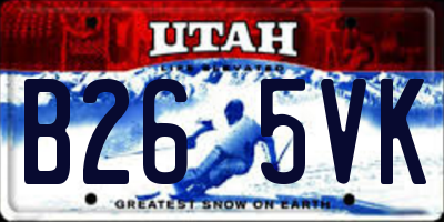 UT license plate B265VK