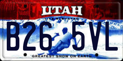 UT license plate B265VL