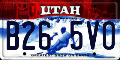 UT license plate B265VO