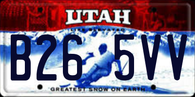 UT license plate B265VV