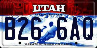 UT license plate B266AQ
