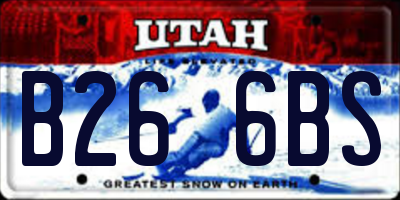 UT license plate B266BS