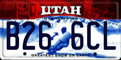 UT license plate B266CL