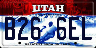 UT license plate B266EL
