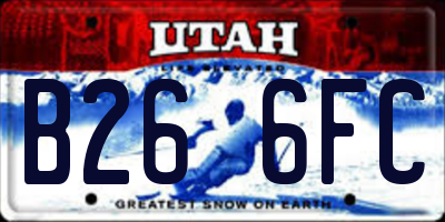 UT license plate B266FC