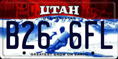 UT license plate B266FL