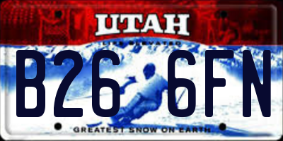 UT license plate B266FN