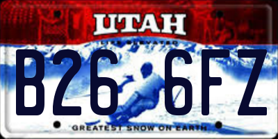 UT license plate B266FZ