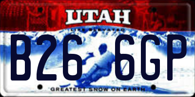 UT license plate B266GP