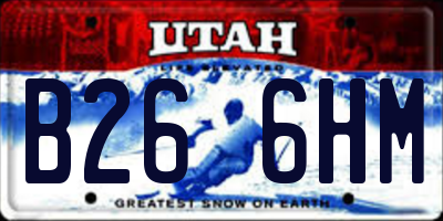 UT license plate B266HM