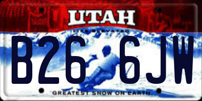 UT license plate B266JW