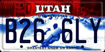UT license plate B266LY