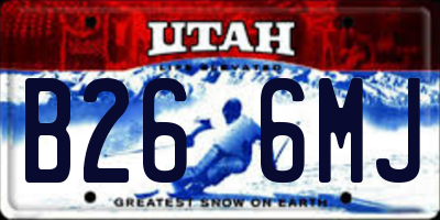 UT license plate B266MJ
