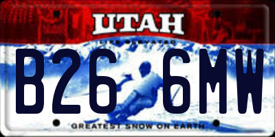 UT license plate B266MW