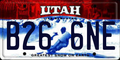 UT license plate B266NE