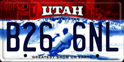 UT license plate B266NL