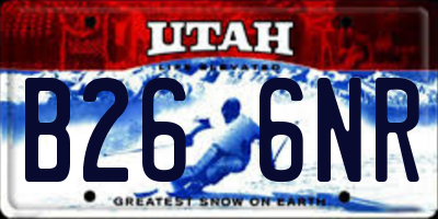 UT license plate B266NR
