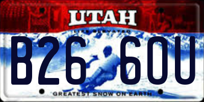 UT license plate B266OU