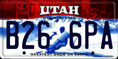 UT license plate B266PA