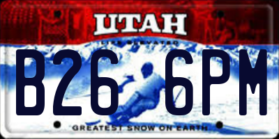 UT license plate B266PM