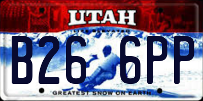 UT license plate B266PP