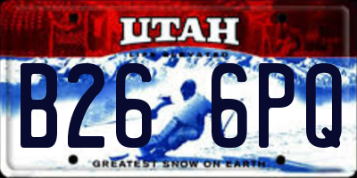 UT license plate B266PQ