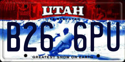 UT license plate B266PU