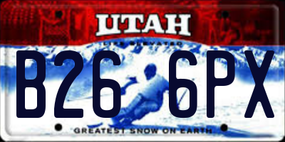 UT license plate B266PX
