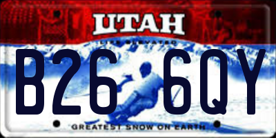 UT license plate B266QY