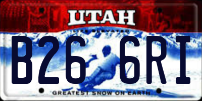 UT license plate B266RI