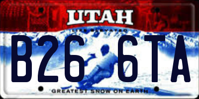 UT license plate B266TA