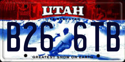 UT license plate B266TB