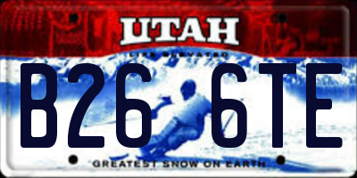 UT license plate B266TE