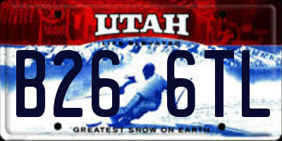 UT license plate B266TL