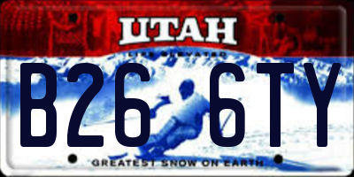 UT license plate B266TY