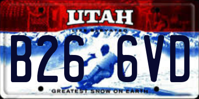 UT license plate B266VD