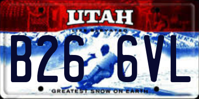 UT license plate B266VL