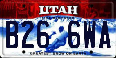 UT license plate B266WA