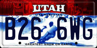 UT license plate B266WG