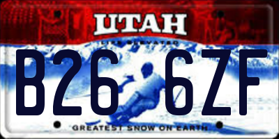 UT license plate B266ZF