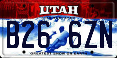 UT license plate B266ZN