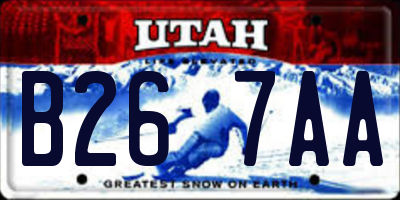 UT license plate B267AA